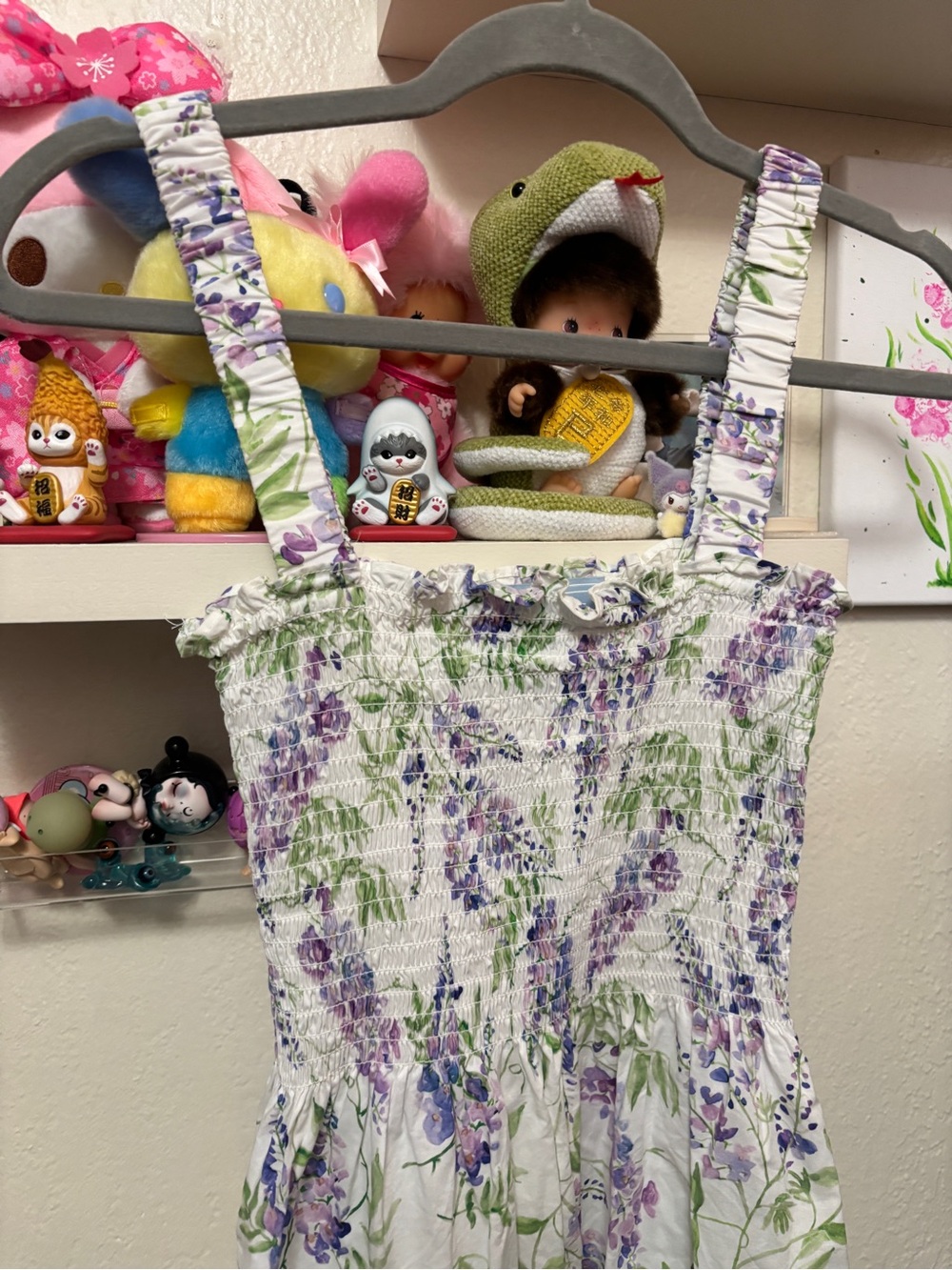 Hill House Home Anjuli Nap Dress Wisteria Floral Smocked Maxi Dress Cottage XS - Picture 4 of 9